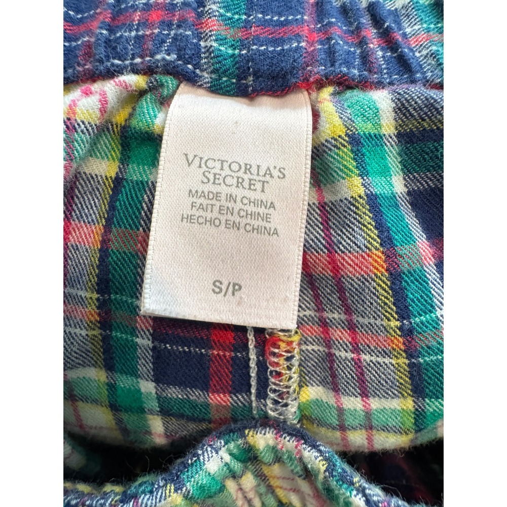Victoria's Secret Plaid Pajama Shorts Womens S Lace Trim Lounge Cottagecore - Picture 4 of 4